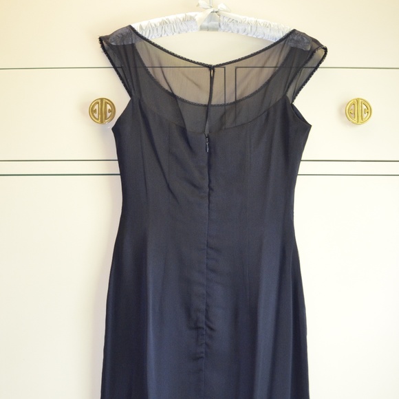 Navy Floor Length Formal Bridesmaid Prom Gown - Picture 5 of 8
